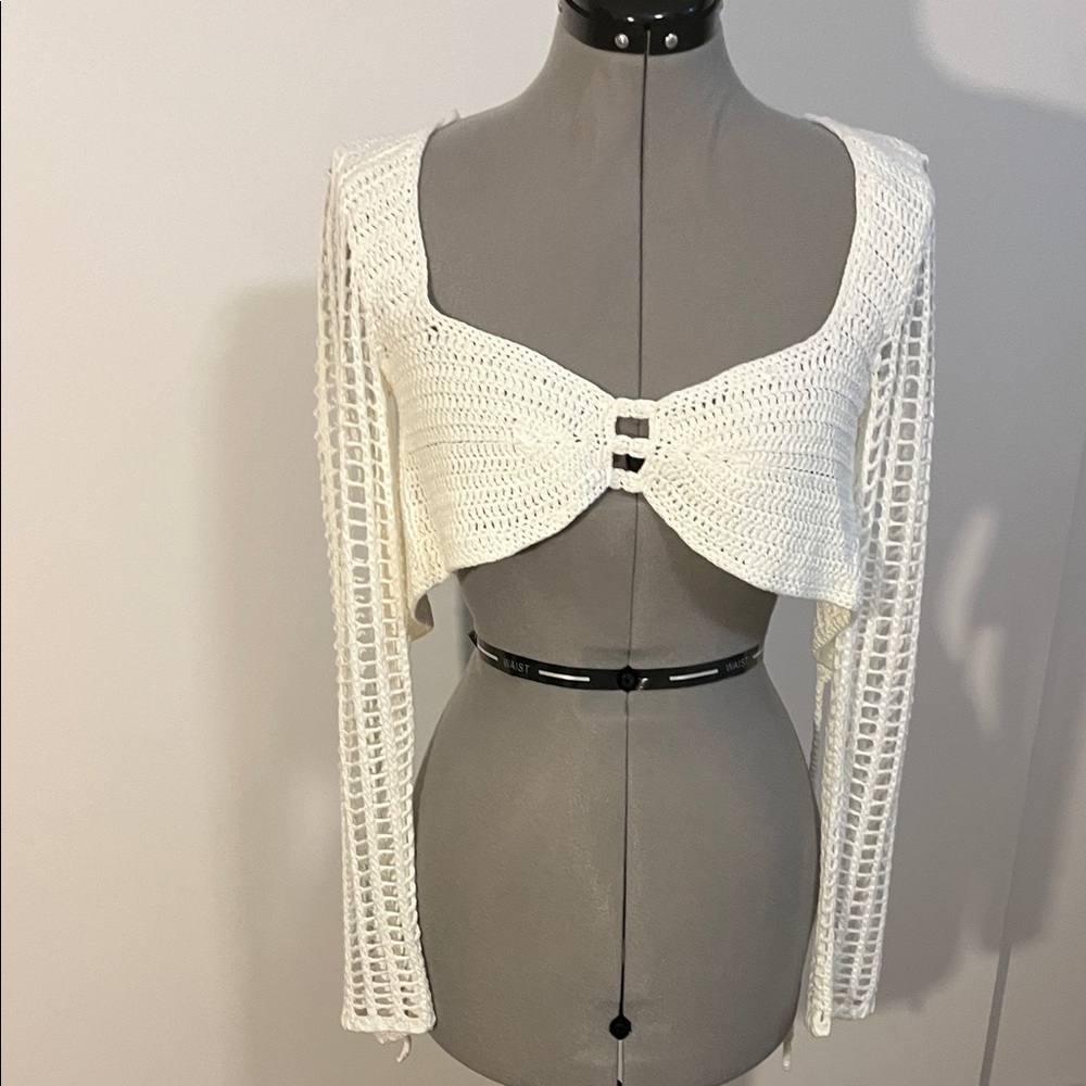 Windsor White Crochet Crop Top